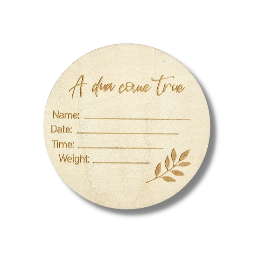 Baby Announcement Reversible Plaque