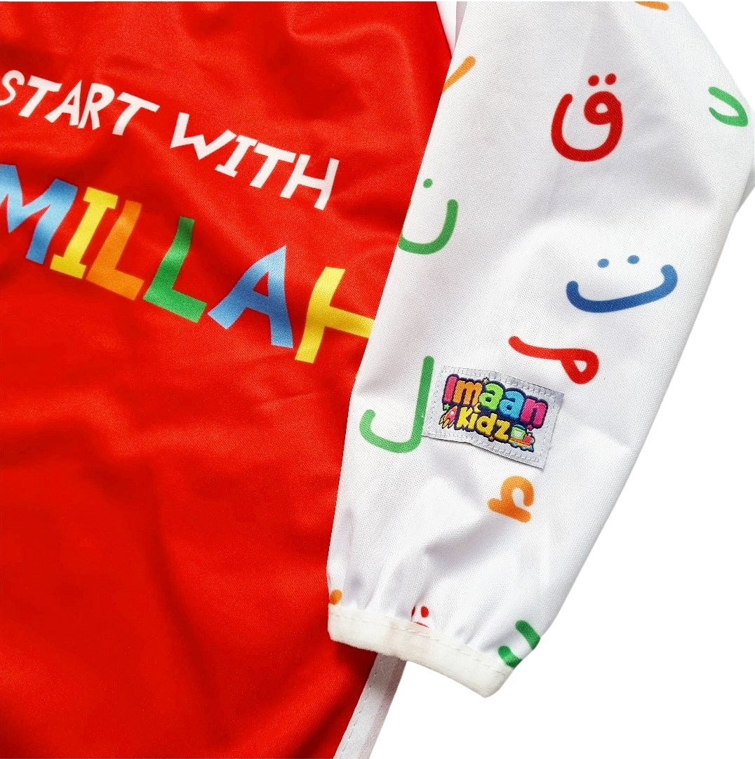 Arabic Alphabet Long Sleeve bib