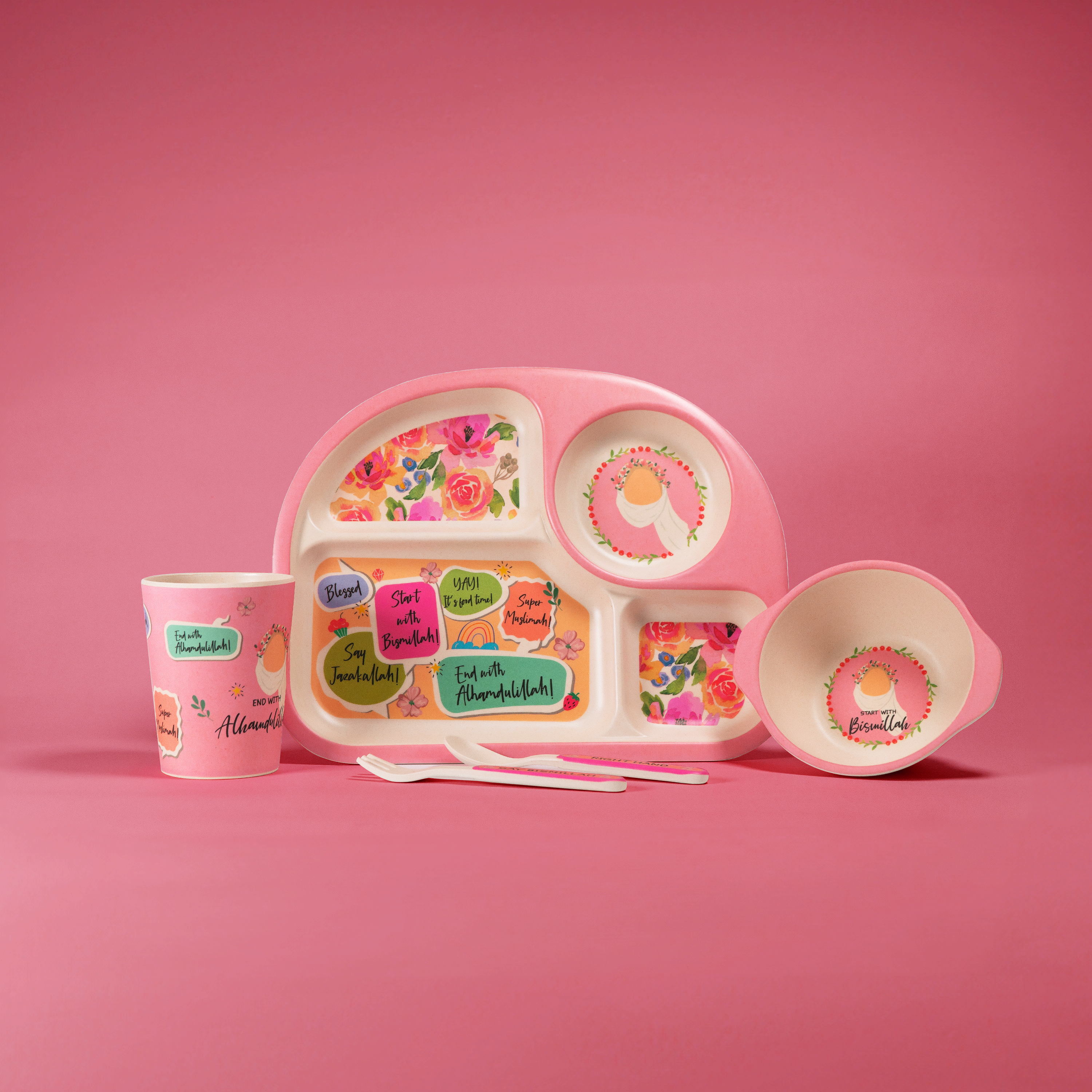 Super Muslimah Tableware set (5pcs) – Imaan Kidz