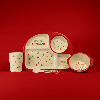Arabic Alphabet Tableware set (5pcs)