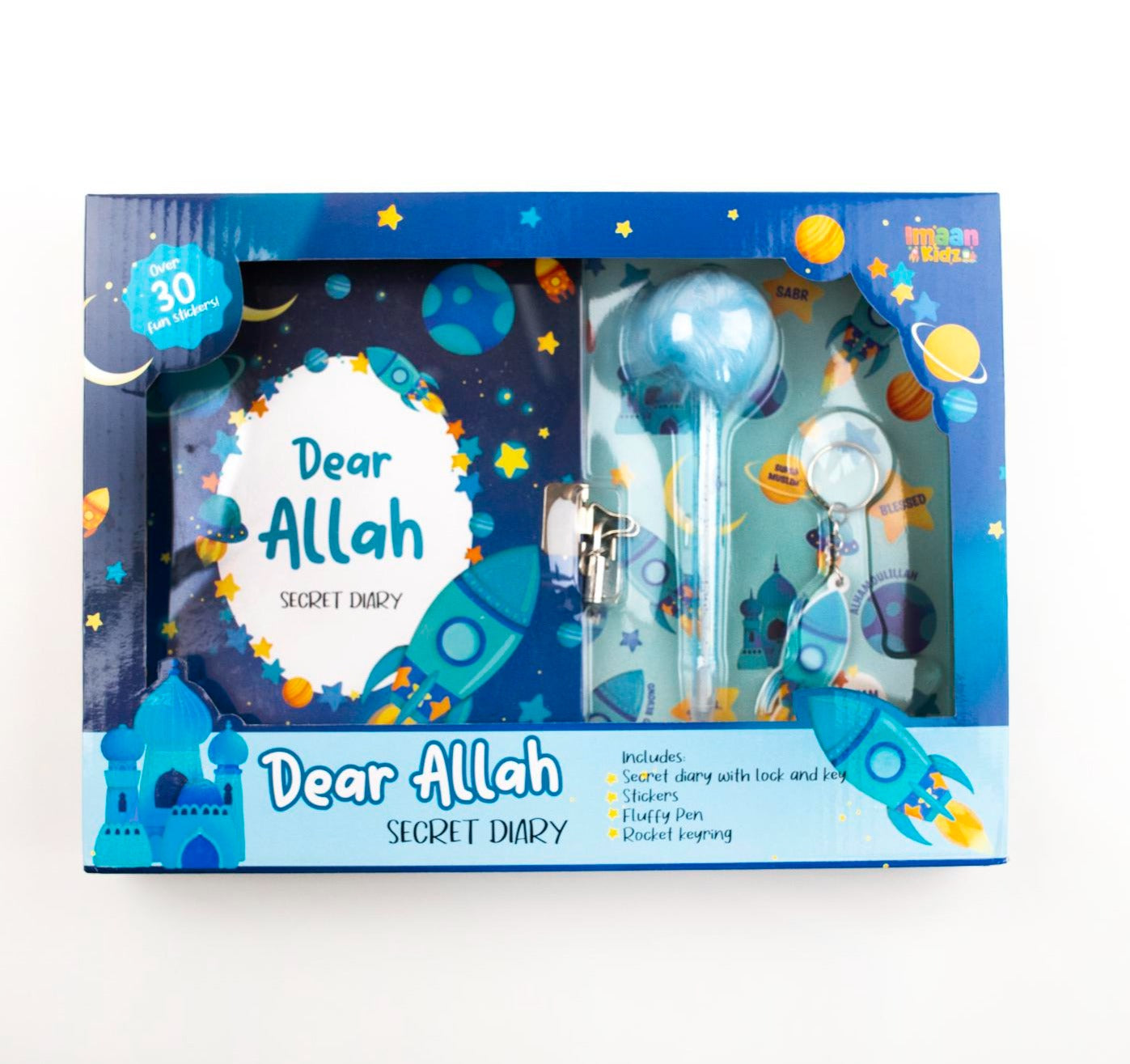 Damaged box - Dear Allah diary blue