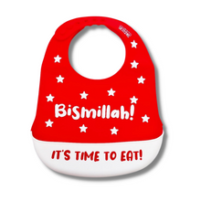 Load image into Gallery viewer, bismillah silicone food catcher bib 
