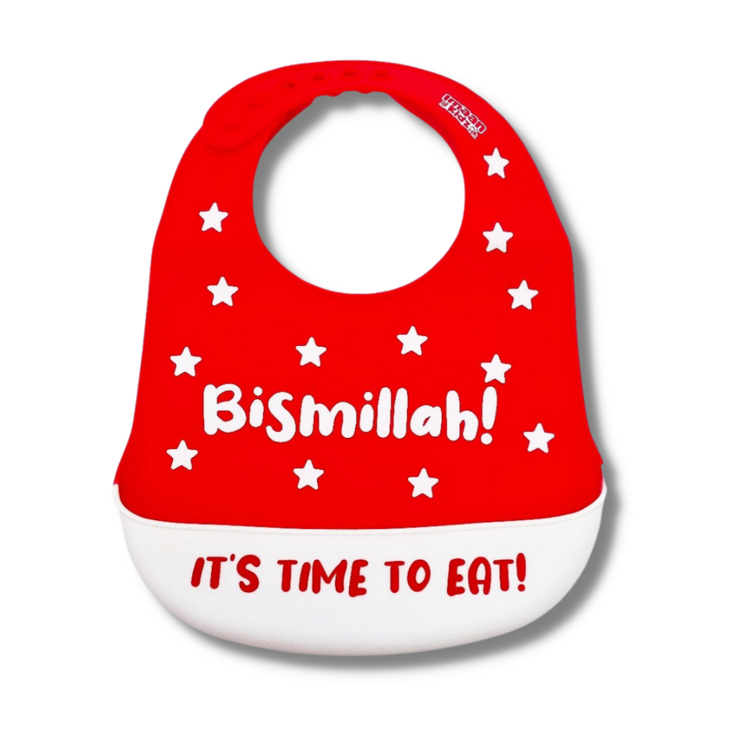 bismillah silicone food catcher bib 