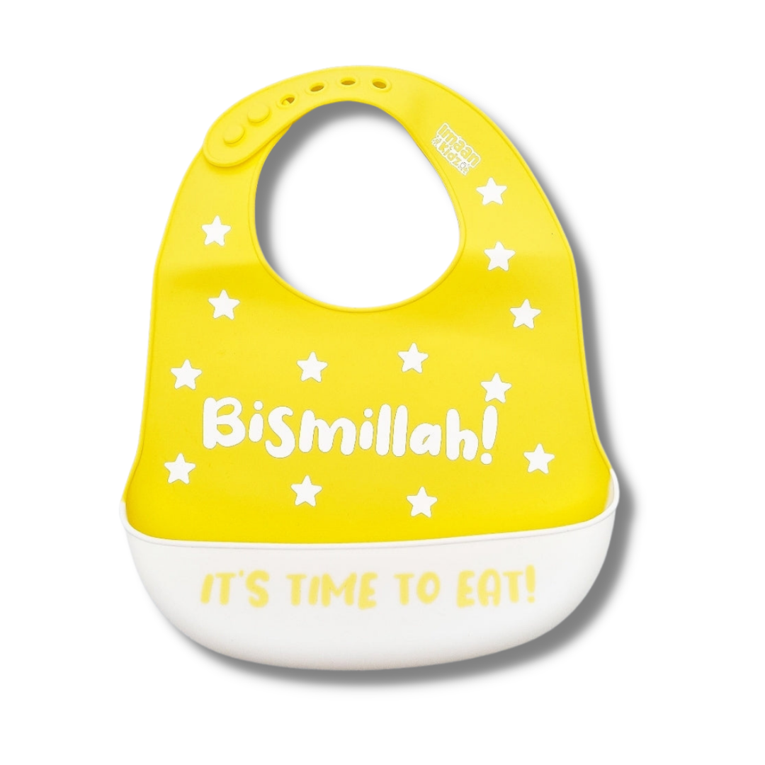 bismillah silicone food catcher bib 
