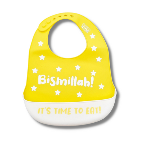 bismillah silicone food catcher bib 