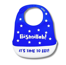 Load image into Gallery viewer, bismillah silicone food catcher bib 
