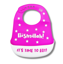 Load image into Gallery viewer, bismillah silicone food catcher bib
