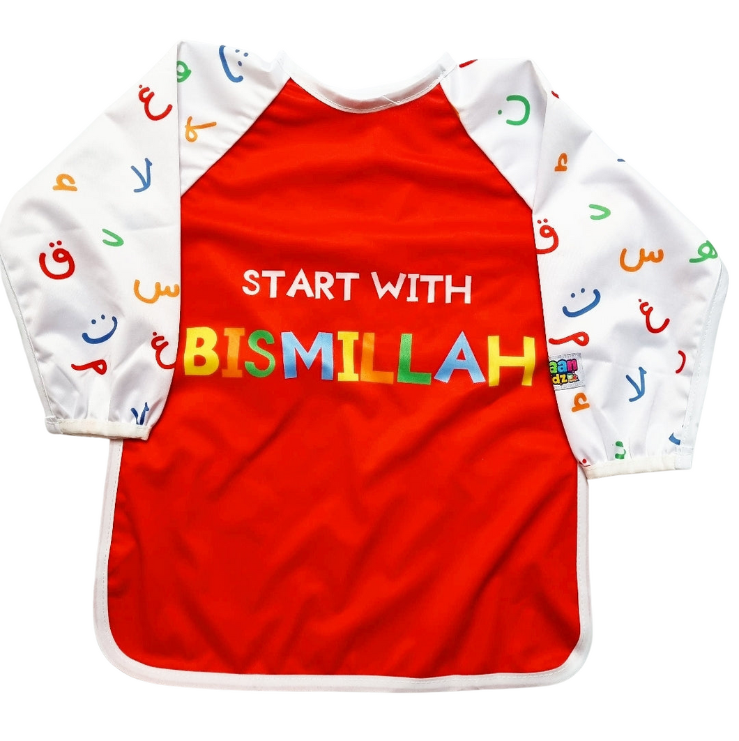 Arabic Alphabet Long Sleeve bib