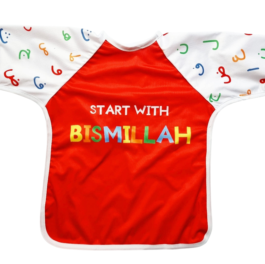 Arabic Alphabet Long Sleeve bib