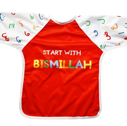 Arabic Alphabet Long Sleeve bib