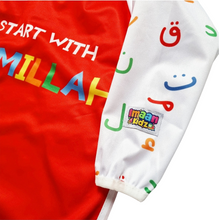 Load image into Gallery viewer, Arabic Alphabet Long Sleeve bib
