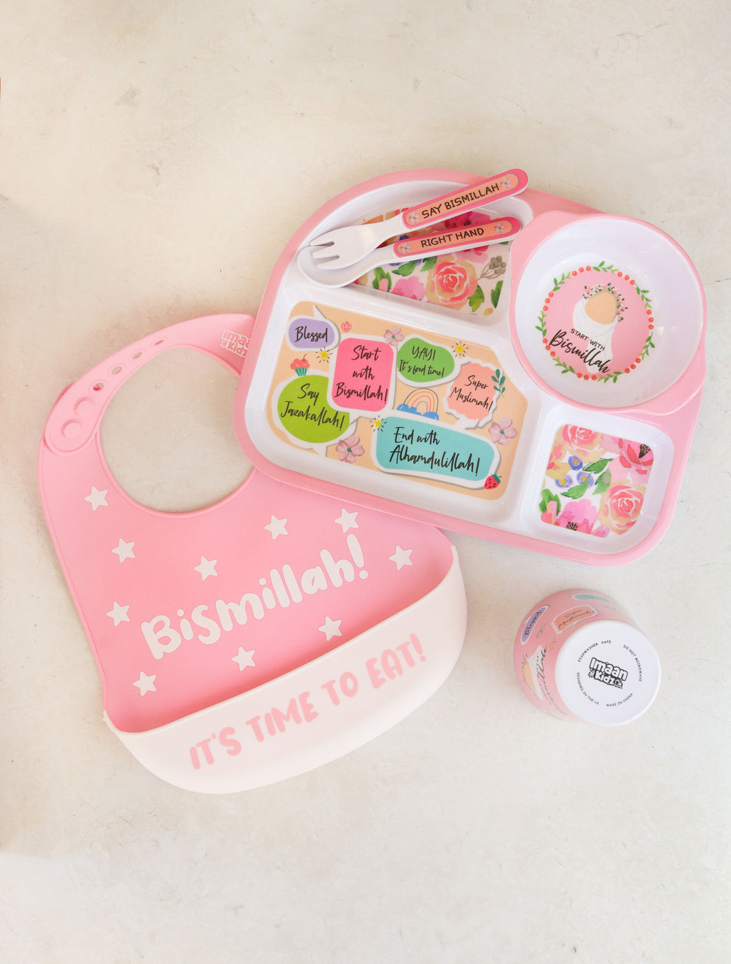 Super Muslimah Tableware + Bib bundle