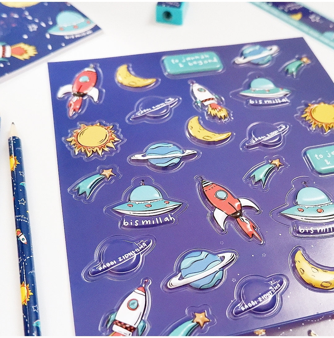 Dream Dua Do 3D Sticker Sheet - Rocket theme
