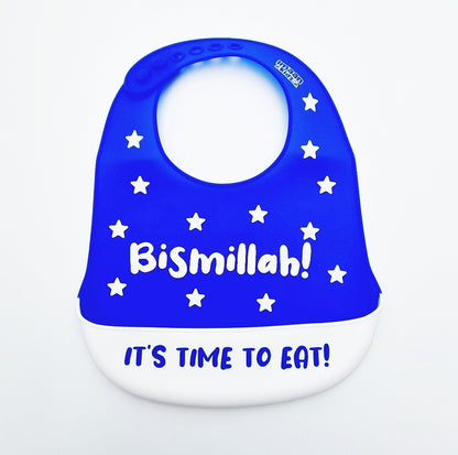 Bismillah bib - 2 pack (Royal Blue + Light Blue)
