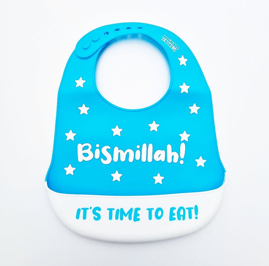 Bismillah bib - 2 pack (Royal Blue + Light Blue)
