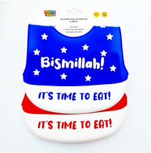 Load image into Gallery viewer, bismillah bib silicone baby bib new baby gift islamic gift
