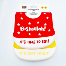 Load image into Gallery viewer, bismillah bib silicone baby bib new baby gift islamic gift

