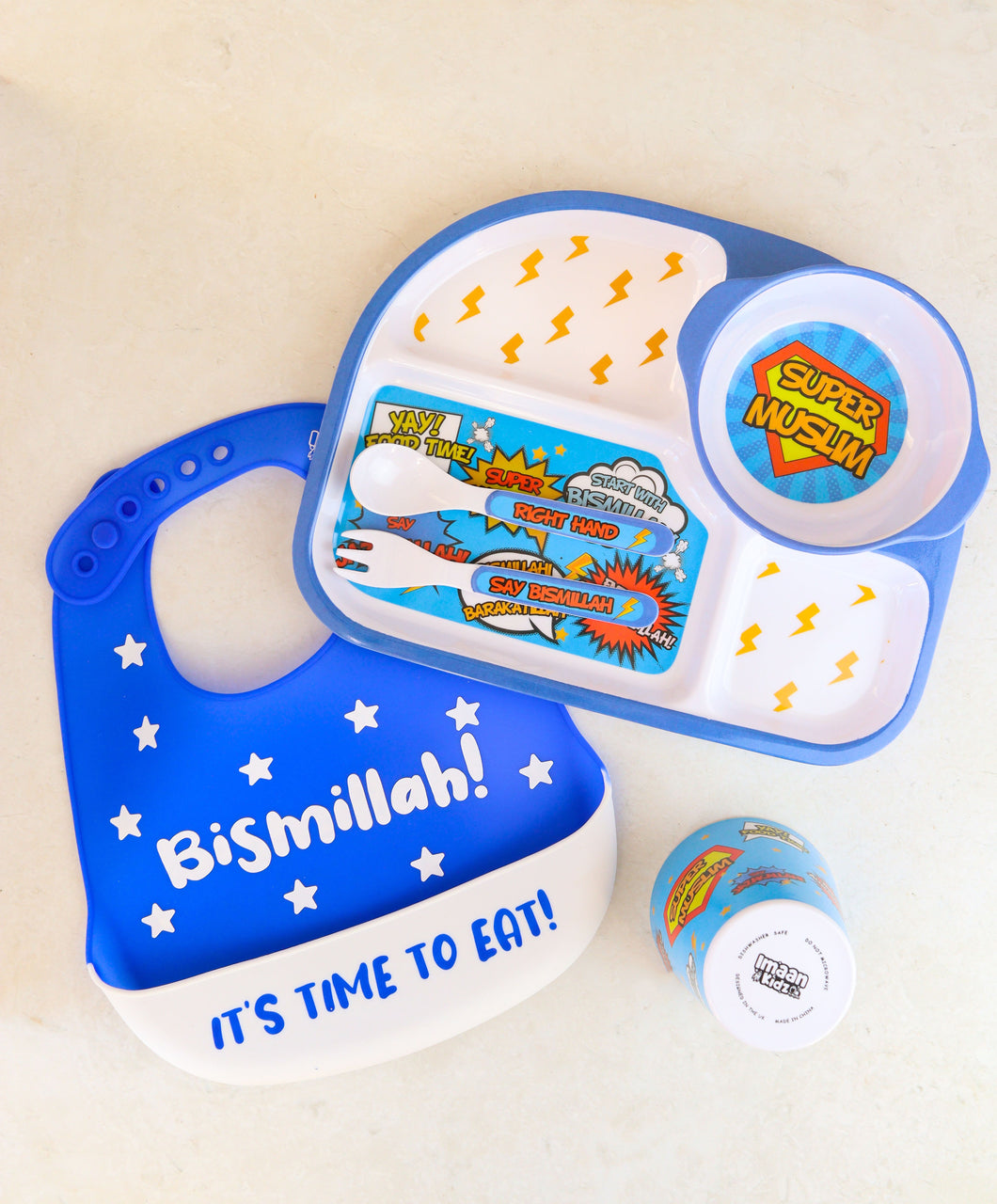 Super Muslim Tableware + Bib bundle