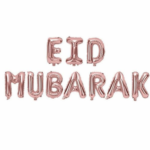 eid mubarak balloon banner eid decorations gold