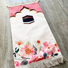 Load image into Gallery viewer, Kaaba Blooms Children&#39;s Prayer Mat
