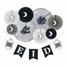 Load image into Gallery viewer, eid gift bundle set islamic gift black and gold eid mubarak balloons banner eid party

